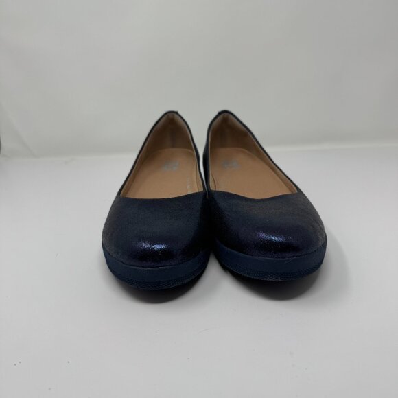FitFlop Blue Shimmer Flats US 7.5 - Picture 3 of 9